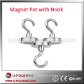 neodymium magnet pot /holding magnet with hook